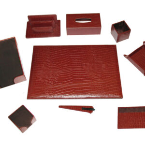 set de bureau artisanal cuir similicuir personnalise rabat casablanca 16