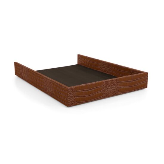 Bac de rangement pour bureau rangement de feuilles en cuir ou similicuir maroc personnalisé